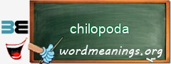 WordMeaning blackboard for chilopoda